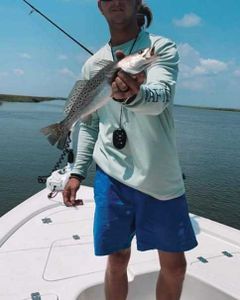 Spotted Weakfish, 14-inch fish, fishing in GA