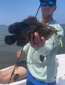 A fisherman caught a tripletail fish in GA