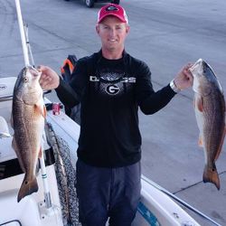 Two redfish caught in Brunswick, Georgia