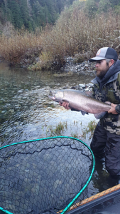 Angler fishing in Myrtle Creek