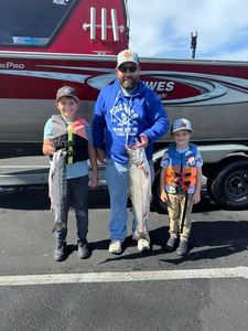2 bluefish caught on a fishing trip in OR