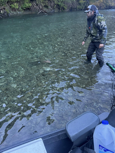 Angler fishing in Myrtle Creek