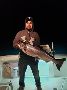 Chinook salmon fishing adventure in WI