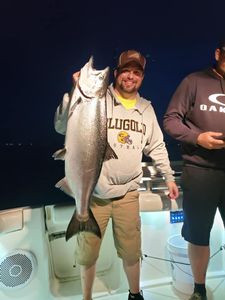 Coho salmon caught while fishing in Algoma