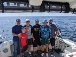 6 anglers enjoying a day of fishing in WI
