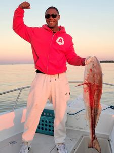Angler with big fish caught in Galveston
