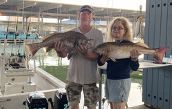 Two black drum and redfish caught in TX