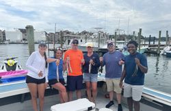People enjoying a fishing trip in Virginia Beach