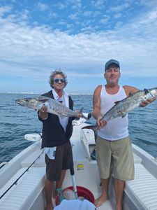 Two king mackerel, 28 inches long, caught while fishing in FL