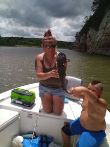 One person fishing at Kirksville