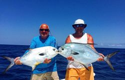 Two permit fish caught by fishermen in Tavernier