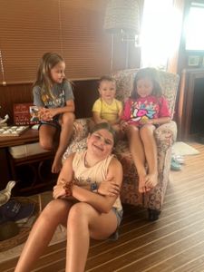 Four people on a cruises in Morehead City