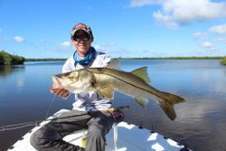 A snook fish measuring 32 inches caught while fishing in FL