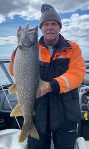 Lake trout caught while fishing in MN