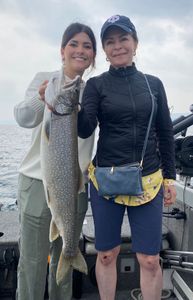 Fisherman catches large lake trout in Minnesota