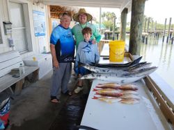 Great barracuda fishing catch displayed at cleaning station in Port Orange FL