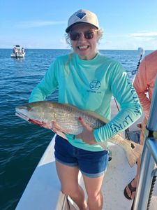 Redfish catch on fishing charter boat in Port Orange FL waters