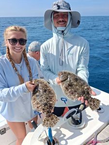 Summer flounder caught during fishing charter in Port Orange Florida