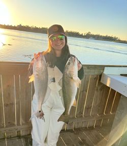Double Redfish success at sunset!