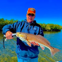 A person fishing in Crystal River