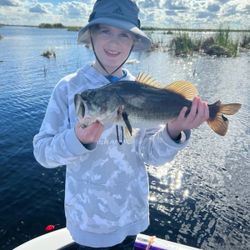 Lone angler reeling in a 13-inch catch in FL