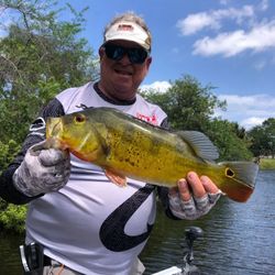 Angler holding a fishing rod in Florida
