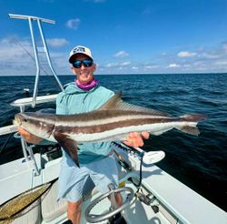 Cobia fish caught during fishing trip in Panacea