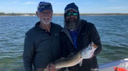 Spotted weakfish, 20-inch fish caught during fishing trip in Panacea