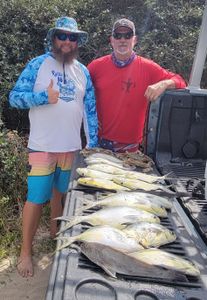 Two people enjoying fishing in Florida