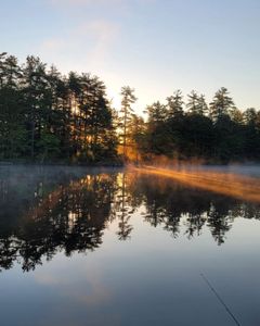 Serene Lake Fishing, Maine Vibes