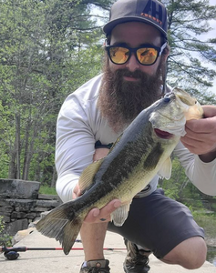 Largemouth bass caught while fishing in ME