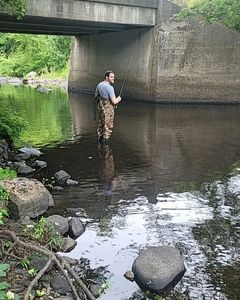 Angler fishing in Maine