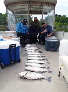 4 people fishing at Cross Street location