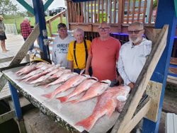 A group of 5 people fishing in Texas
