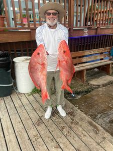 Fishing in Port Isabel with 2 big fish