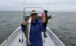 Spotted Weakfish caught by 2 people fishing in TX