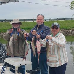 Grins and gritty catfish—classic crew win!