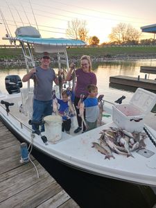 Catch of the day! A large white catfish captured in Willis.