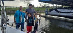One fishing rod in the water at Willis location