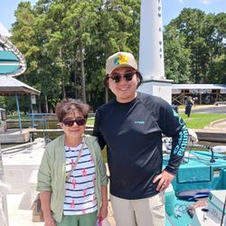 Two anglers on a fishing trip in Willis