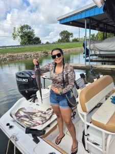 A lone angler fishing in Texas