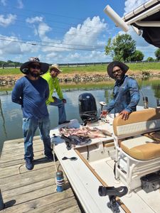Three people fishing in Texas