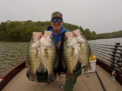 4 white crappie fishing in Arkansas