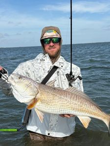 Large redfish caught while fishing in Corpus Christi TX waters