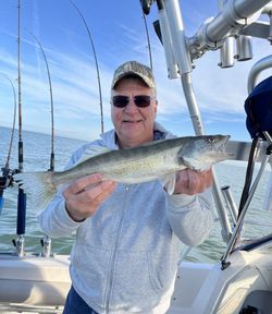 A Sauger fish caught while fishing in Cleveland