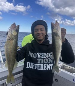 Two walleye caught while fishing in Cleveland