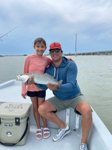 Speckled trout catch on fishing boat in Rockport TX