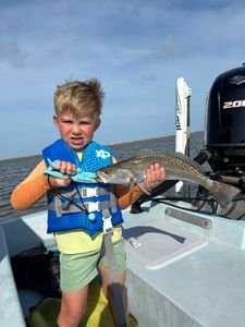 Speckled trout catch on fishing boat in Rockport TX waters