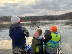 Angler reeling in a fish in Tennessee