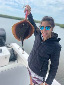 One person fishing at Fort Myers Beach